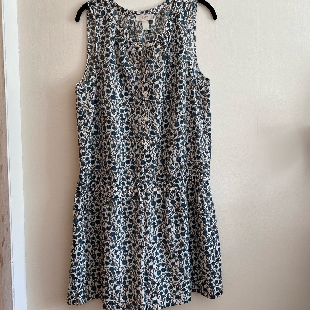 Loft Floral Blue Romper